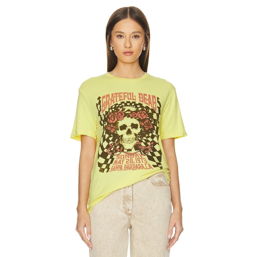 New Junk Food Grateful Dead Santa Barbara Tee in LYW yellow tshirt